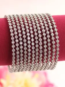 The Pari Set Of 12 Gold-Plated AD-Studded Bangles