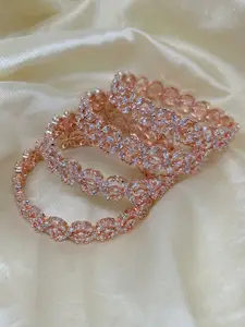 The Pari Set Of 2 Gold-Plated AD-Studded Bangles