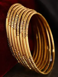The Pari Set Of 8 Gold-Plated Bangles