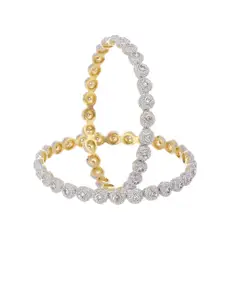 The Pari Set Of 2 Gold-Plated AD-Studded Bangles