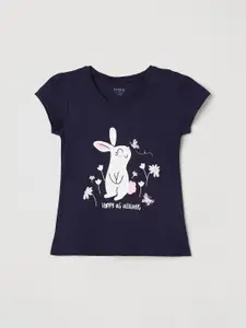max Girls Graphic Printed Pure Cotton T-shirt