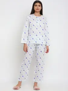 shopbloom Graphic Printed Pure Cotton Night suit