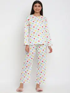 shopbloom Conversational Printed Pure Cotton Night suit