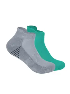 Mint & Oak Men Pack Of 2 Patterned Moisture Wicking Ankle-Length Socks