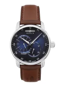 ZEPPELIN New Captains Line Leather Straps Analogue Automatic Motion Powered Watch 86623