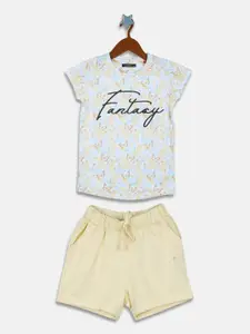 Monte Carlo Girls Printed T-shirt with Shorts