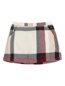 Tommy Hilfiger Girls Checked A-Line Skirt