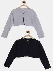 Kryptic Girls Pack Of 2 Pure Cotton Crop Shrugs