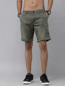 The Roadster Life Co. Men Solid Mid-Rise Above Knee Shorts