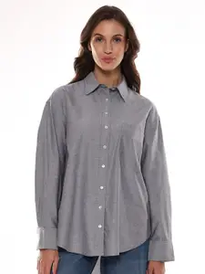 Gazillion Spread Collar Relaxed Cotton Casual Shirt
