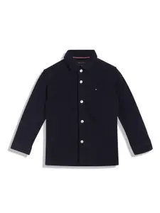 Tommy Hilfiger Boys Spread Collar Opaque Cotton Casual Shirt