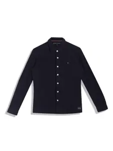 Tommy Hilfiger Boys Spread Collar Opaque Cotton Casual Shirt