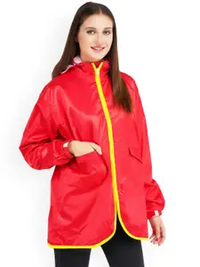 Super Hooded Waterproof Rain Long-Line Jacket