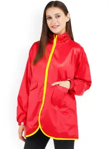 Super Hooded Waterproof Rain Long-Line Jacket