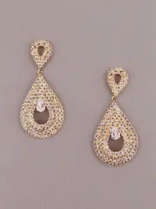 ODETTE Gold-Plated Contemporary Drop Earrings