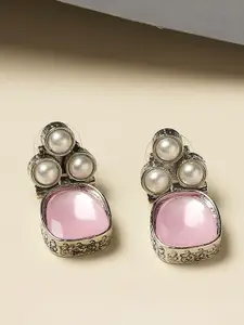 OOMPH Artificial Beads Square Studs Earrings