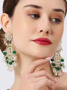 OOMPH Kundan-Studded Floral Chandbalis