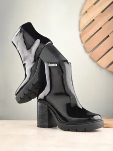 El Paso Women Platform-Heeled Mid-Top Regular Boots