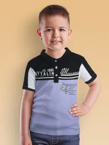 Duke Boys Typographic Printed Polo Collar Slim Fit Cotton T-shirt