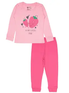 Bodycare Kids Girls Printed T-shirt With Joggers