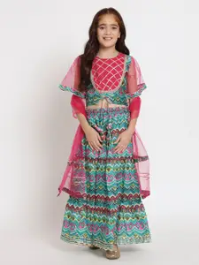 Readiprint Girls Printed Ready to Wear Lehenga & Blouse With Dupatta