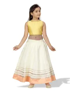 BAESD Girls Sequined Ready to Wear Lehenga & Blouse