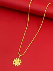 Ramdev Art Fashion Jwellery Gold-Plated Minimal Necklace