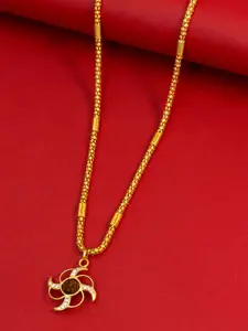 Ramdev Art Fashion Jwellery Gold-Plated Stone Studded & Beaded Necklace