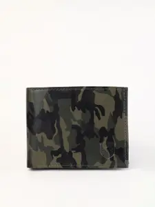 SAMTROH Men Camouflage Printed PU Two Fold Wallet