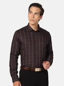 Blackberrys Grid Tattersall Checked Indian Slim Fit Formal Shirt