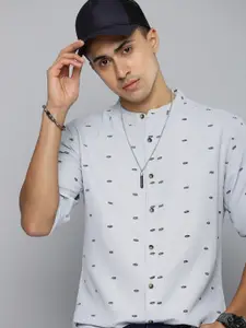 R.Code by The Roadster Life Co. Brand Logo Printed Casual Shirt