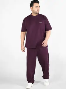 CHKOKKO Plus Size T-Shirt & Trousers Casual Co-Ords