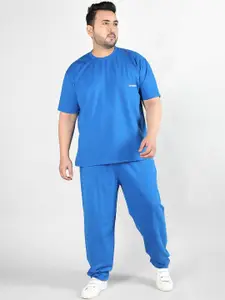 CHKOKKO Plus Size T-Shirt & Trousers Casual Co-Ords