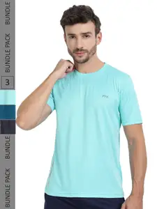 FTX Pack Of 3 High Neck Regular Fit Casual T-Shirt