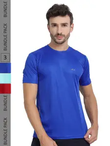FTX Pack Of 3 High Neck Regular Fit Casual T-Shirt