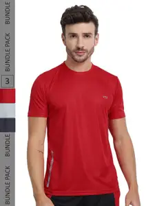 FTX Pack Of 3 Regular Fit Casual T-Shirt