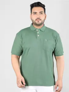 CHKOKKO Plus Size Polo Collar Cotton Sports T-shirt