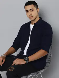 R.Code by The Roadster Life Co. Cutaway Collar Geometric Printed Casual Shirt