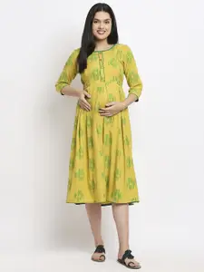 True Shape Abstract Printed Maternity Ethnic Dress