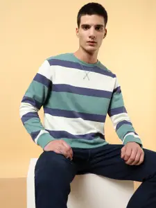 Wrangler Striped Pullover Fleece Sweatshirt