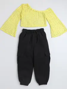 taffykids Girls Strappy Crop Pure Cotton Top with Trousers