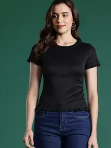 DressBerry Ribbed Fitted Top