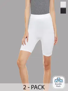 C9 AIRWEAR Pack Of 2 High Rise Skinny Fit Biker Shorts