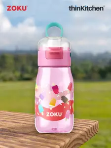ZOKU Pink Printed Pops Flip Gulp Water Bottle