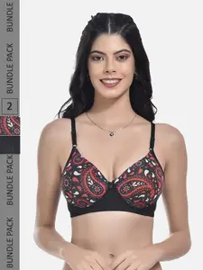 StyFun Pack Of 2 Full Coverage Lightly Padded Bra With All Day Comfort