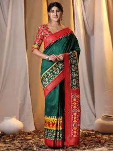 Phenav Embellished Zari Pure Silk Patola Saree