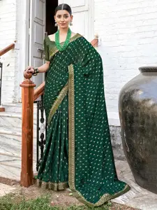 Saree mall Ethnic Motifs Printed Zari Sarees