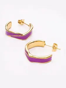 PALMONAS 18KT Gold-Plated Half Hoop Earrings