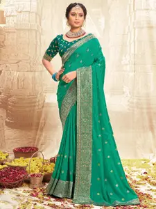 Saree mall Ethnic Motifs Woven Design Zari Sarees