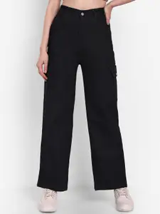 BROADSTAR Women Smart Wide Leg High-Rise Stretchable Jeans